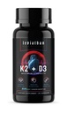 Léviathan Nutrition Vitamine D3 K2 2 en 1 Formule: 360 mcg Vitamine K2 (MK7) + Vitamine D3 5000 UI Vegan Organic Extra Strength Vitamin Supplements - Soutien du coeur, des dents, des articulations et de la santé osseuse