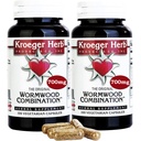 Kroeger Herb producten, Wormwood Herb, Zwarte Walnoot, Kruidnagel, Quassia, Worm Wood Detox Cleanse - Wormwood Capsules, Non-GMO, Glutenvrij, Geen conserveringsmiddelen of Fillers - 200 Capsules, Made in USA