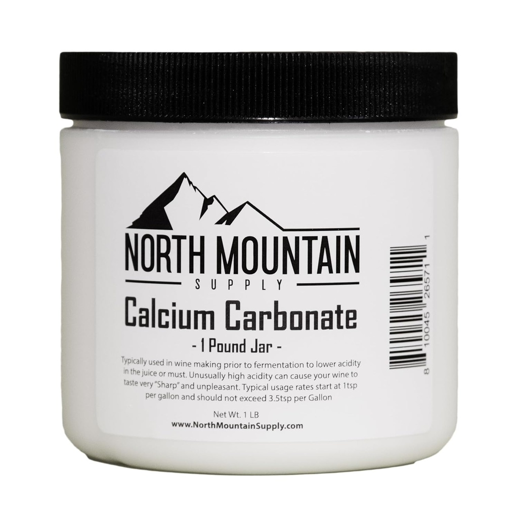 North Mountain Supply Food Grade Calcium Carbonaat - 1 pond pot