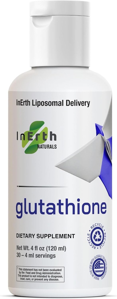 Liposomale Glutathion supplement - Pure Glutathion 500mg vloeibaar, hoge Absorptie, oxidatieve stressreductie, Immuunondersteuning en cellulaire gezondheid (4 Fl Oz, Unflavored)