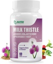Melkdistel supplement met Dandelion Root, Artichoke Extract, 80% Silymarin voor lever ondersteuning- Lever reinigen Detox & Reparatie Formule, Niet-GMO - 60 capsules