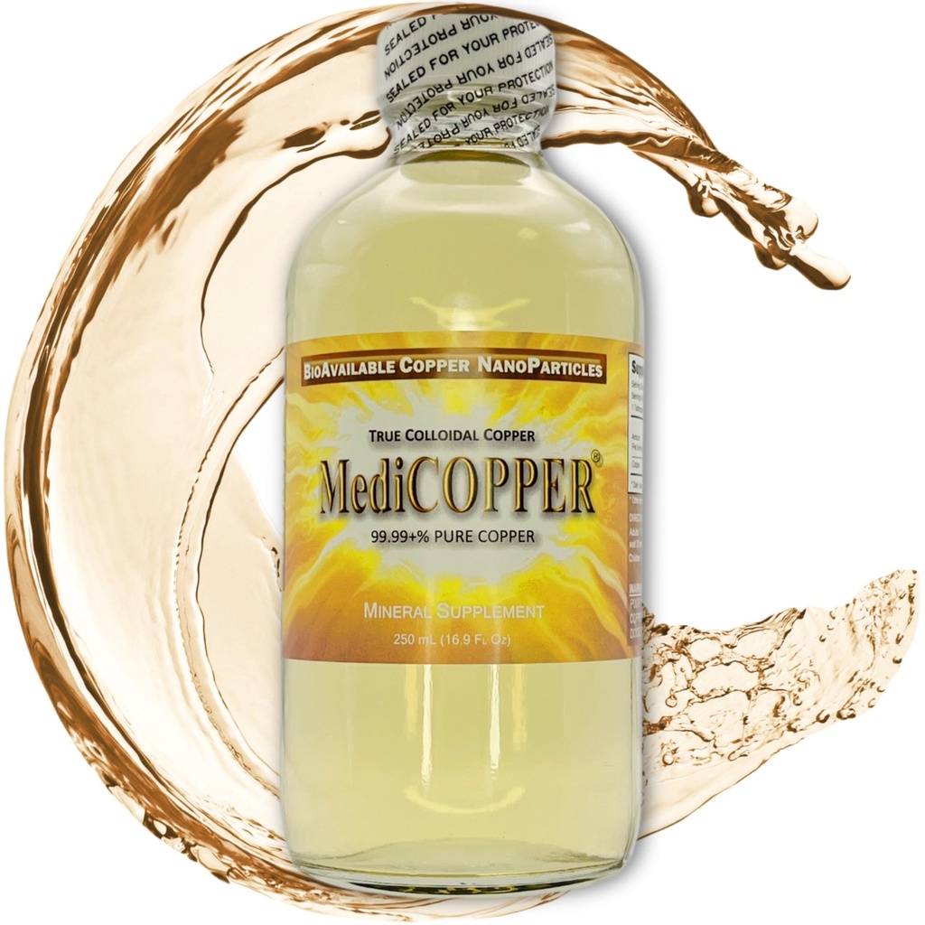 True colloidal Copper - 250 mL in a BPA Free Plastic Bottle