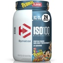 Dymatize x Fruitige Pebbles ISO100 Wei Proteïnepoeder Isolaat, 25 g eiwit, 20 porties, 5.5 g BCAA's, 120 Cal., Glutenvrij, 1 g Vet, 1 g Suiker, 2 g Kool (24 porties)