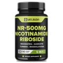 5in1+ Nicotinamide Riboside Supplement met Resveratrol, Quercetin, Kurkuma, Rhodiola Rosea - 90 Tellen voor 90 Dagen