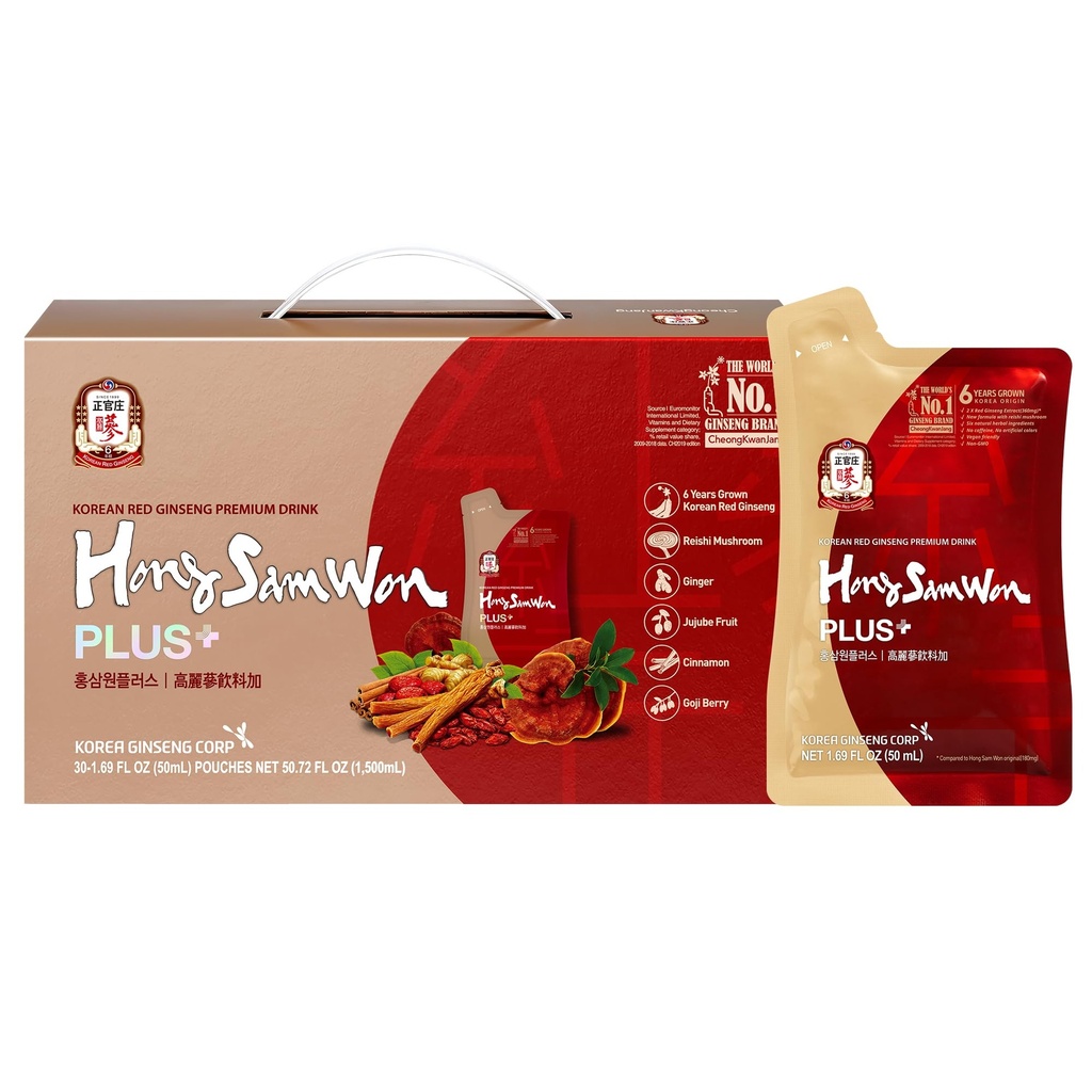 HongSamWon Plus Korean Red Ginseng Premium Drink 