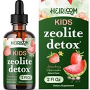Détox zéolite pour enfants gouttes liquides - Nettoyage quotidien doux et soutien de la parole avec B12 méthylé et vitamine D - Enfants Clinoptilolite gouttes zéolite Détox supplément de nettoyage 2oz