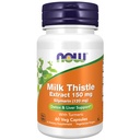 NOW Foods Supplementen, Silymarin Milk Thistle Extract 150 mg met Kurkuma, ondersteunt leverfunctie*, 60 Veg Capsules