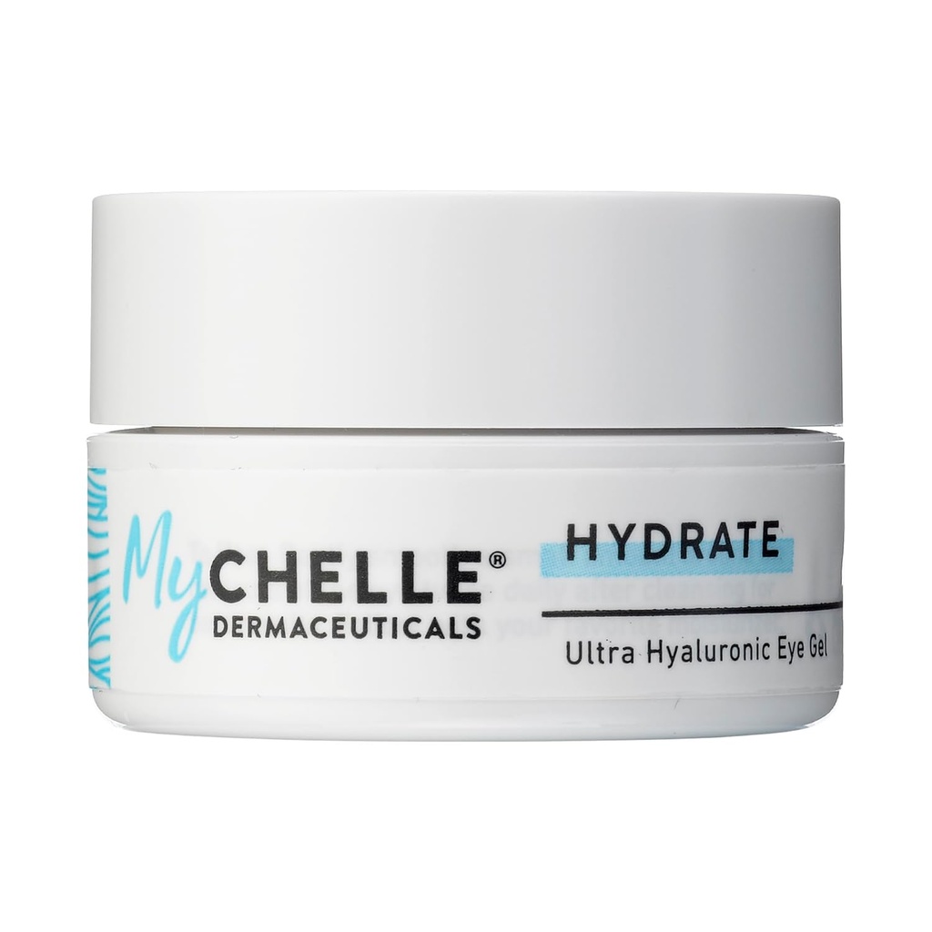 MyChelle Dermaceuticals Ultra Hyaluronic Eye Gel (0,45 Fl Oz) - Rijke hydratatie voor droge huid met Vegan Hyaluronic Acid, Help Plump Skin en Help Verminderen Verschijning van fijne lijnen en rimpels