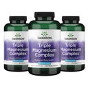 Swanson Triple Magnesium Complex - Mineral Supplement - Natural Support - Featuring citraat, oxide & aspartaat - (300 Capsules, 400mg Elke, 3 Pack)