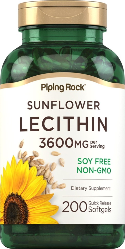 Piping Rock Zonnebloem Lecithin Softgel Capsules 