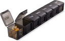 Pillen Organisator XL Extra Large Wekelijkse en Dagelijkse Pillen kisten voor pillen/Vitamine/Visolie/Supplements (zwart)
