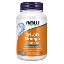 NOW Foods Supplementen, Tri-3D OmegaTM, Triglyceride Vorm van Omega-3 Visolie + Vitamine D-3, Moleculair Gedistilleerd, 90 Softgels