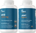 Dr Tobias Supplément de l'AKG et supplément de soutien conjoint - soutient l'énergie, les muscles, le cartilage et la santé conjointe, non-OGM