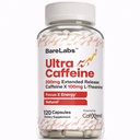 Extended Release Cafeïne Pillen + Cafeïne L-Theanine + Focus & Energy Supplement + Geen Jitters, Geen Crash + Natural - 120 Capsules