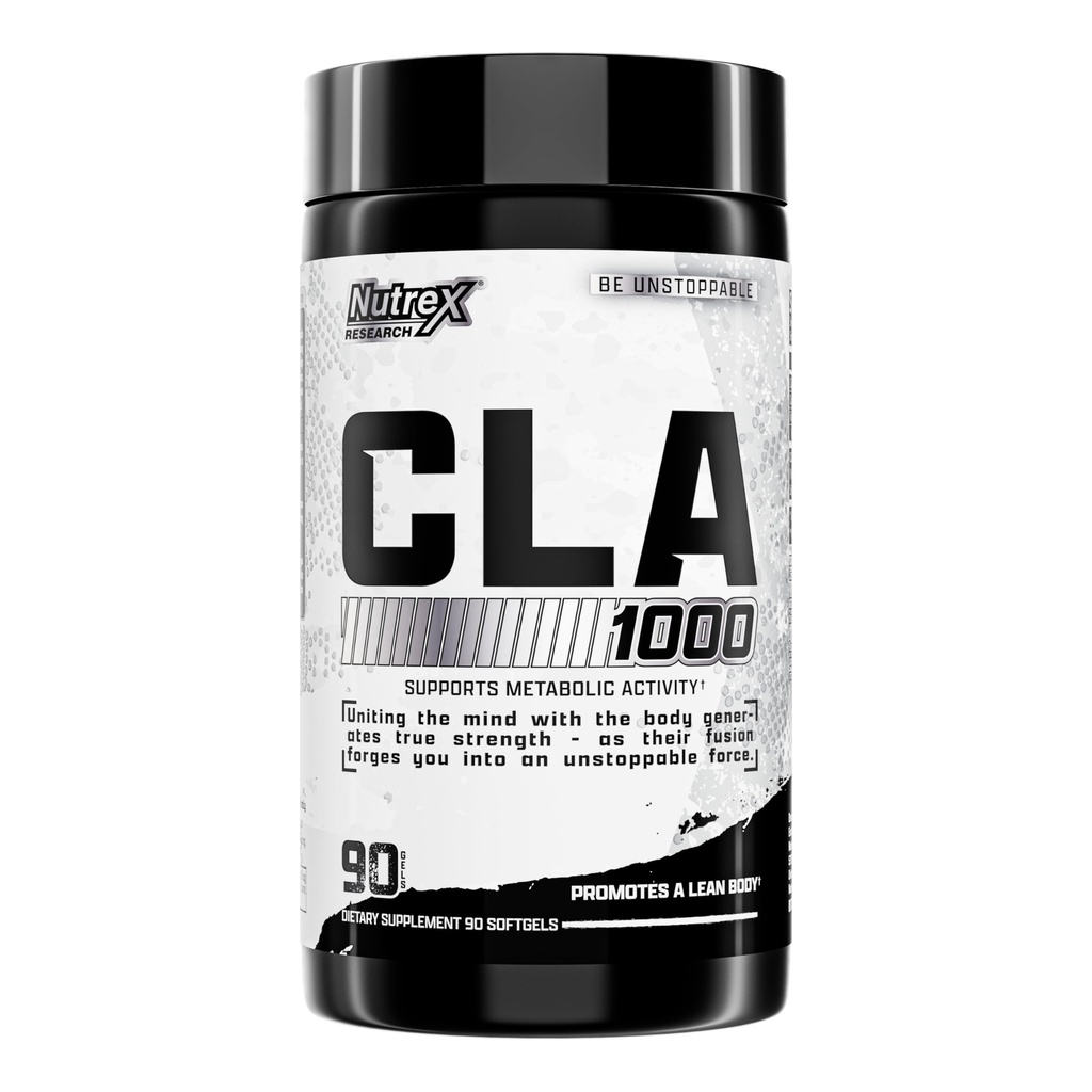 Nutrex CLA 90 Zachte Gels - 1000mg Geconjugeerde Linolzuur Actieve Blend van Saffloerolie - Stimulerende-vrije Metabolisme Boosterpillen voor gewichtsverlies