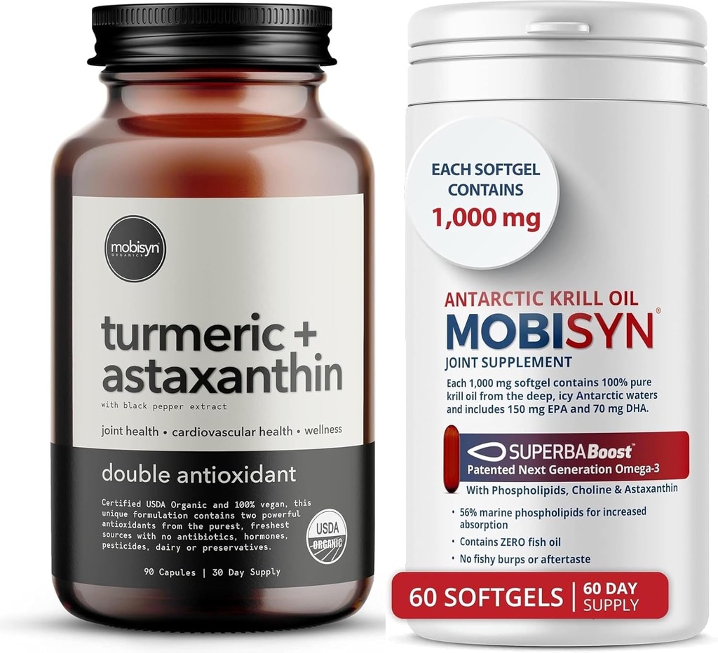 Organics Kurkuma met Astaxanthine Supplement + Pure Krill Oil