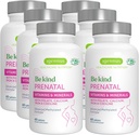 Igennus Methylated Prenatal Multivitamine for Women, Folaat for MTHFR, High Absorptie, Pure & Clean, Gentle Iron, Choline, Calcium & Magnesium, Vegan Premium Vitamins, Halal, Non-GMO, 60 Tablets x 6