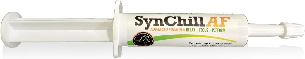 SynChill AF Calming Gel voor nerveuze paarden - Single Serving - Geavanceerde Formule met L-Theanine, Verhoogde Potentie, 100% Natural Supplement, Disposition & Vertrouwen Ondersteuning voor paarden