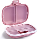 Holii Travel Pill Organizer, 8 Compartments Portable Pill Case, Daily Pill Box om vitamines te houden, kleine pil Container voor Pocket Purse Medicine Organizer(Pink)