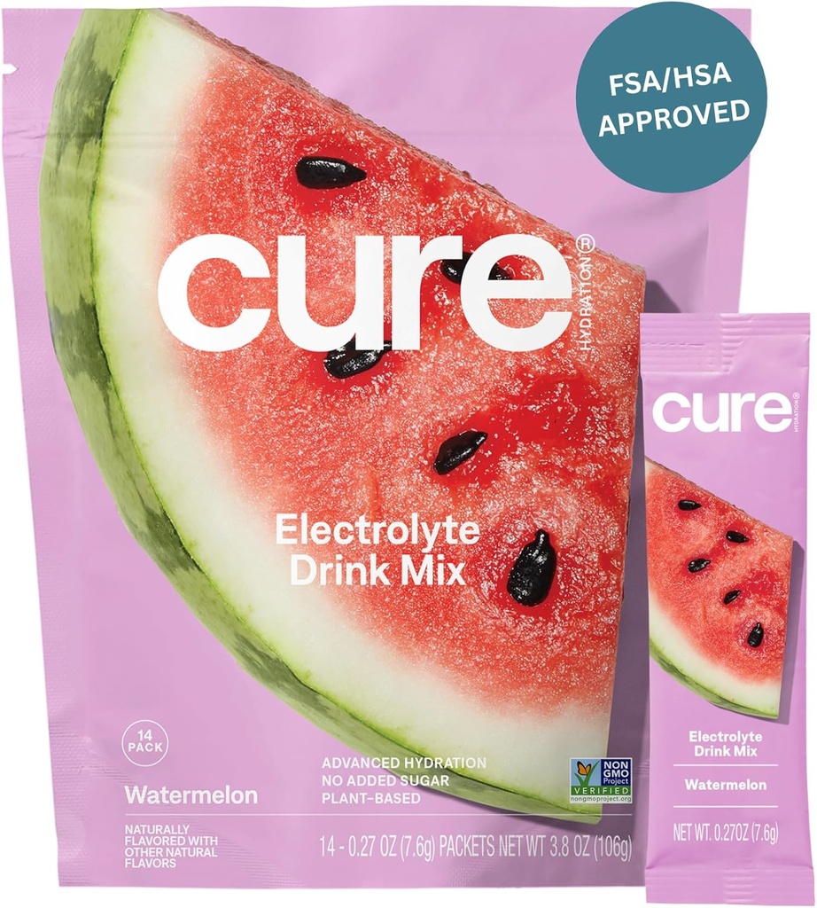 Hydratation Cure : Mélange de boissons électrolytiques à base végétale : Pas de sucre ajouté.