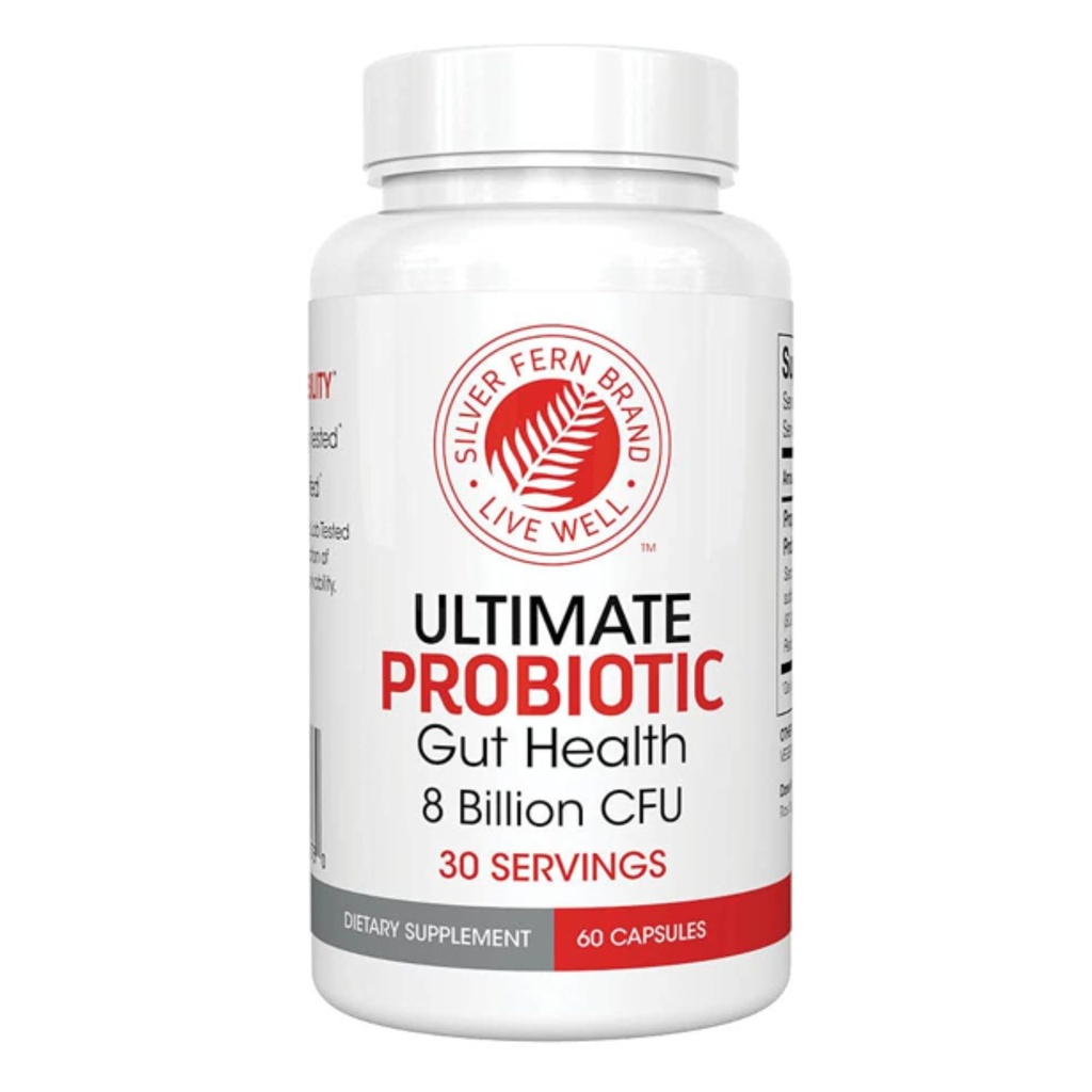 Silver Fern Brand Ultimate Probiotic - Probiotics for Women & Men - 8 Miljard CFU Spore-Forming Gut Health Supplement - DNA Verified, Vegan, Shelf-Stable, High Survivalability - 60 Capsules