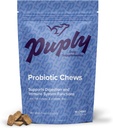 Probiotica voor honden - Veterinair-geformuleerd Zachte Kauwen met Prebiotic Fiber - Ondersteunt spijsvertering, immuniteit en Allergie Relief - Delicious Duck Flavor - 90 Tel.