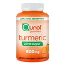 Qunol Zero sucre gummies curcuma, Gummy avec 500mg curcumine curcuma curcuma curcuma curcuma curcuma curcuma, supplément de soutien joint, ultra haute absorption curcuma tucuma curcuma, végétarien, sans gluten, 120 comte