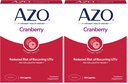 AZO Cranberry Urinary Tract Health Supplement, 1 Serven: 1 Glas van Cranberry Juice, Suikervrije Cranberry Pillen, 50 Tellen (Pack of 2)