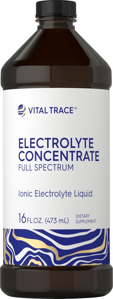Carlyle Électrolyte Concentré de 16 fl oz de plein spectre ionique Électrolyte liquide ionisé non-OGM et sans gluten formule ionisée par trace vitale