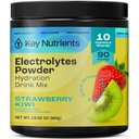KERNENTEN Multivitamine Elektrolyten Poeder Geen Suiker - Sappige Aardbei Kiwi Electrolyte Poeder - Endurance & Energy Supplement - Hydration Powder - No Calories - 90 Servers - Made in USA