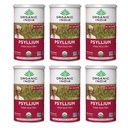 ORGANISCHE INDIA Whole Psyllium Husk Powder Organic - Psyllium Husk Fiber Supplement, Digestie Support, Veganistisch, Glutenvrij, Non-GMO, Oplosbare & Onoplosbare vezel Bron - 12 oz Canister, 6 Pack