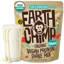 EarthChimp Organic Vegan Protein Powder - with Probiotics - Non GMO, Dairy Free, Non Whey, Plant Based Protein Powder for Women and Men, Gluten Free - 26 Servings 32 Oz (Plain & unsweeted)