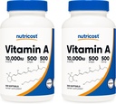 Nutricost Vitamin A 10,000 IU, 500 Softgels (2 Bottles)
