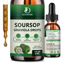 (2 Pack) Biologische Soursop Graviola Liquid Drops, Soursop Extract Organic Pure for Natural Antioxidant, Cell Support & Regeneratie, Immune Boost, Soursop Bitters Liquid Rich in Multivitamine - 2 FL OZ