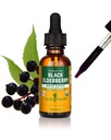 Herb Pharm Certified Biologische Zwarte Vlierbes Liquid Extract voor Immuun Systeem Ondersteuning, Biologische Cane Alcohol, 1 Oz