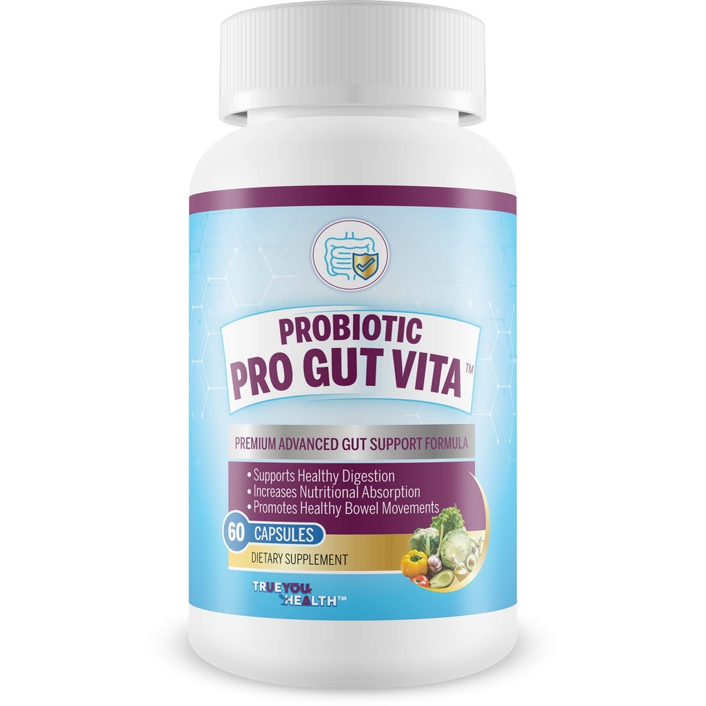 Probiotic Pro Gut Vita - Gut Health Support Probiotic & Vitamin Formula - Bevorderen van gezonde spijsvertering, Nutrient Absorptie, Bowel bewegingen - Help verbeteren Gut Microbiome voor extra gezondheidsvoordelen