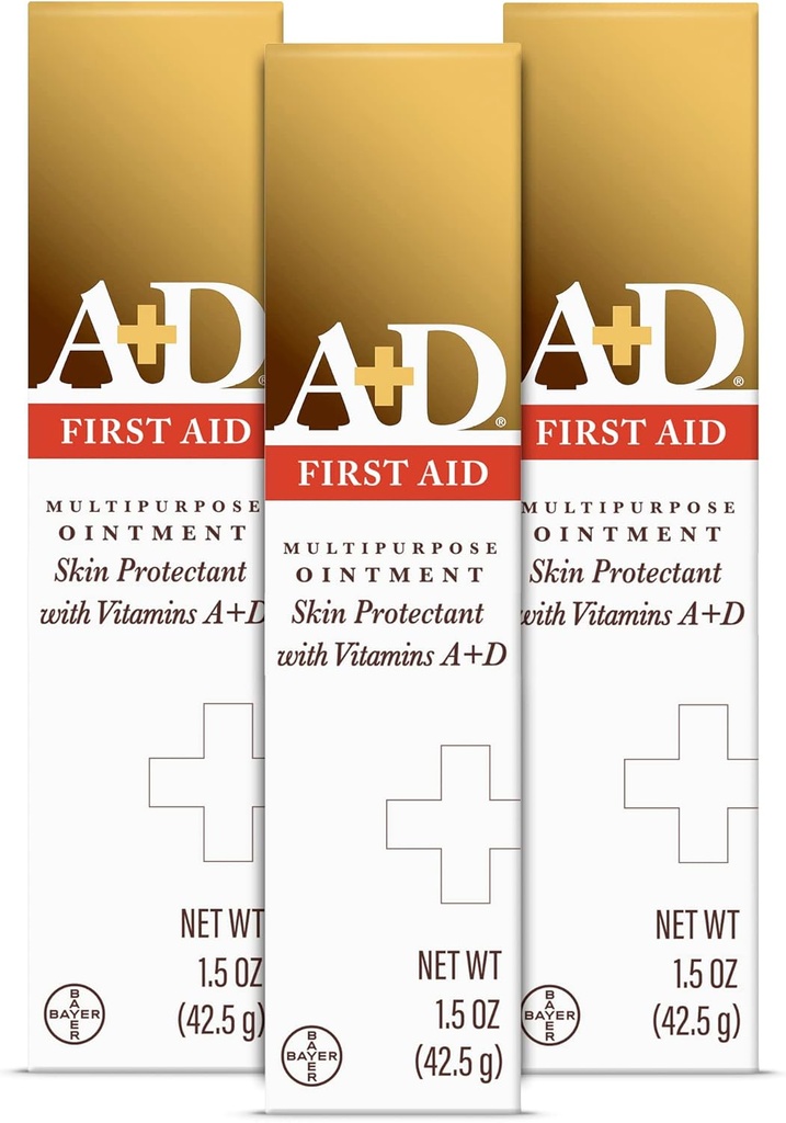 A+D eerste hulp zalf, multifunctionele droge huid moisturizer en huidbeschermer, 1,5 Oz (verpakking van 3)