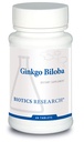 Recherche en biotique Ginkgo Biloba Standardisé 24 % Ginkgo Biloba Extract, Supplément Cerveau, Nootropic, Focus, Énergie, Mémoire, Vieillissement en santé. 60 comprimés
