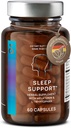 N°6 Natuurlijke slaapondersteuning met Melatonine 1 mg & L-Tryptofaan - Passiebloem, Valeriaanwortel & meer - Enhanced Slaapsupplement - 60 capsules voor rustgevende nachten