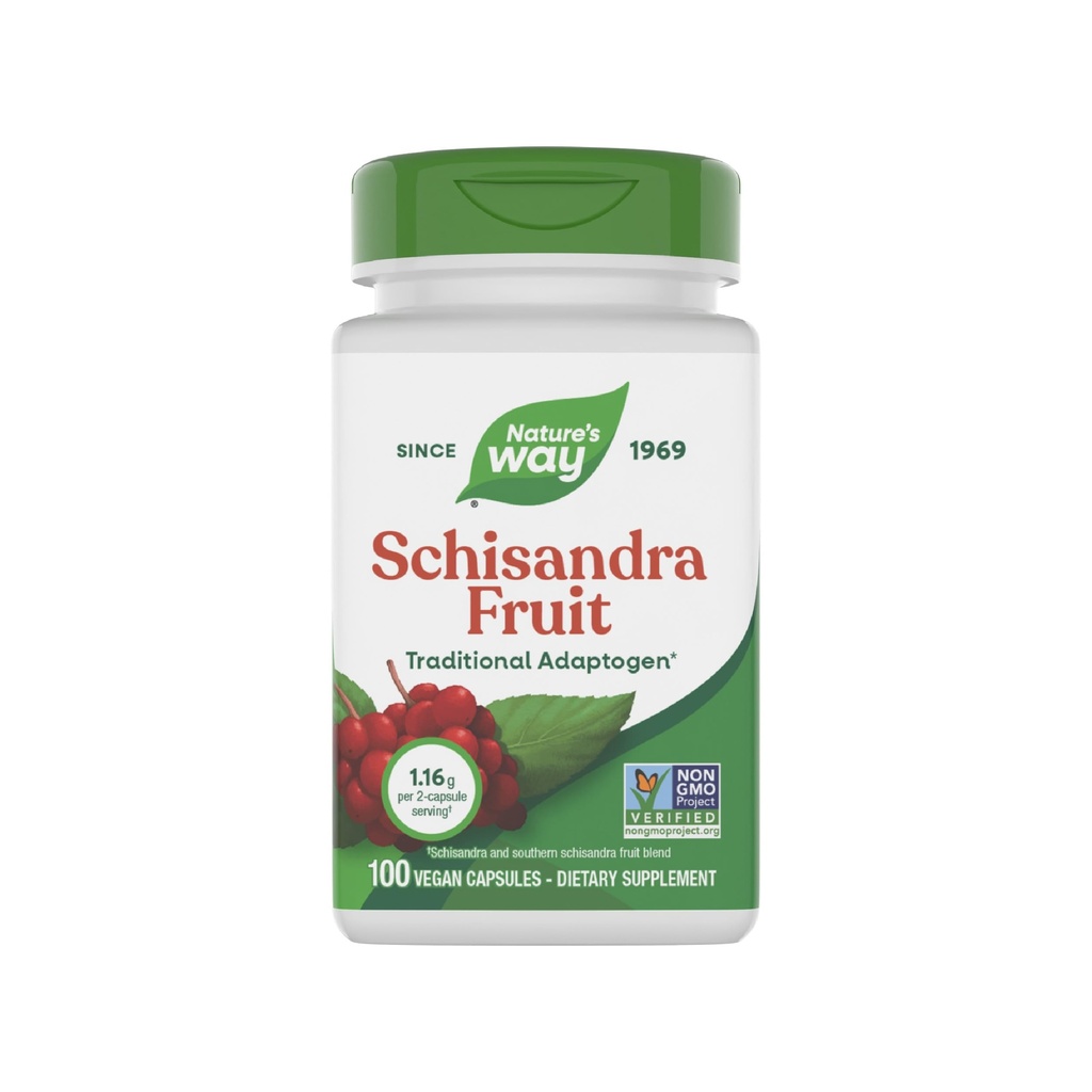 Nature's Way Schizandra Capsules, Fruit, 100 Telling (pakket van 2)