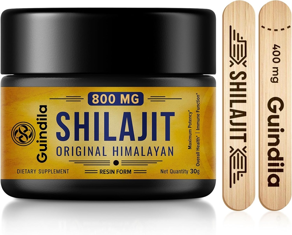 800mg Shilajit Supplement-Shilajit Pure Himalaya Organic Shilajit Resin with Maximum Potency,Original from Himalaya with 85+Trace Minerals& Fulvic Acid for Focus& Energy,Immunity,30 Gram