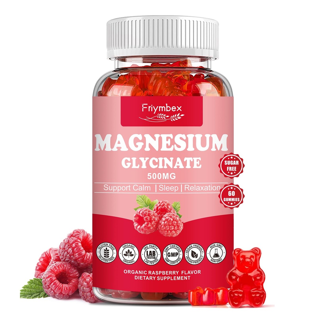 Magnesium Glycinate Gummies 500mg Ontspanning Kalm Magnesium Gummies 
