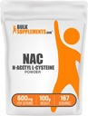 BulkSupplements.com NAC Powder - N-Acetyl Cysteine 600mg, NAC Supplement - Antioxidant Support, Gluten Free - 600mg per Serving, 167 Servings, 100g (3,5 oz) (Pack of 1)