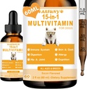 15 in 1 Multivitamine voor honden - Honden Multivitamine Liquid Support Joint, Gut & Immune Health - Hondendigestie, Hart, Huid & Coat Health - Vitaminesupplementen voor Puppy - Bacon smaak