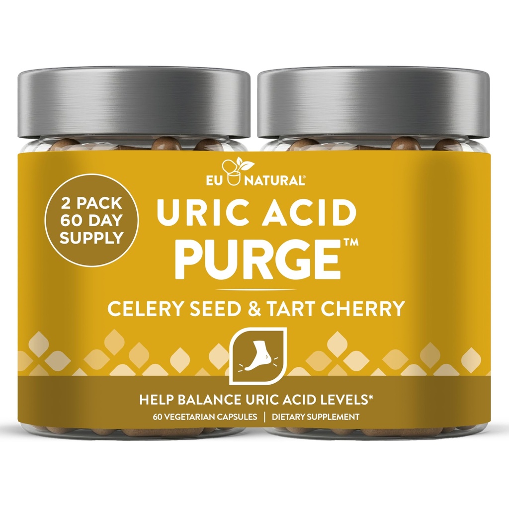 Zuiveren! Uric Acid Flush Eat & Drink What You Want . . Detox and Cleanse with untile Seed Extract, Tart Cherry & Chanca Piedra for Effective Joint Support & Active Mobility . 120 Soft Vegan Capsules