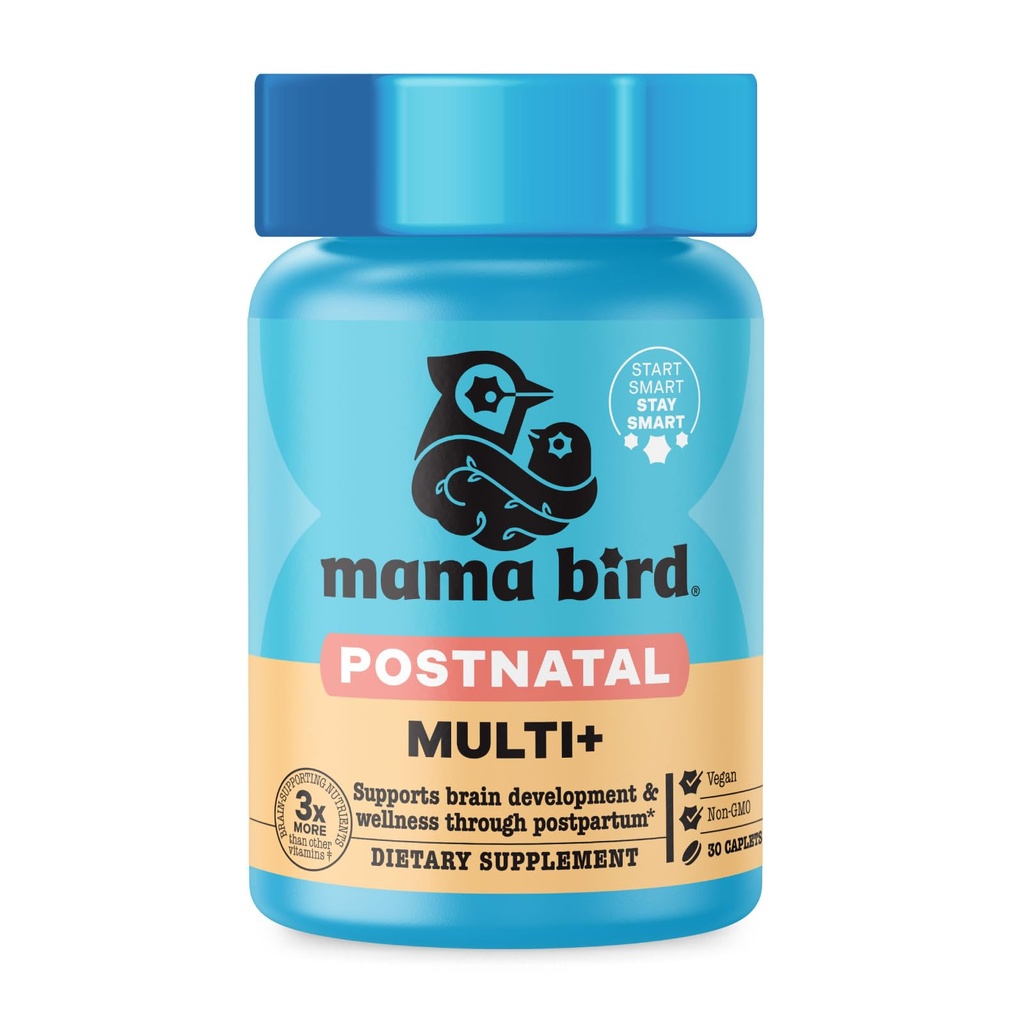Best Nest Wellness Mama Bird Postnatale Vitaminen voor Borstvoeding en Postpartum, Whole Food Biologische Blend, Gemethyleerde Vitaminen, Vegan, Eenmaal daags, 30 Ct
