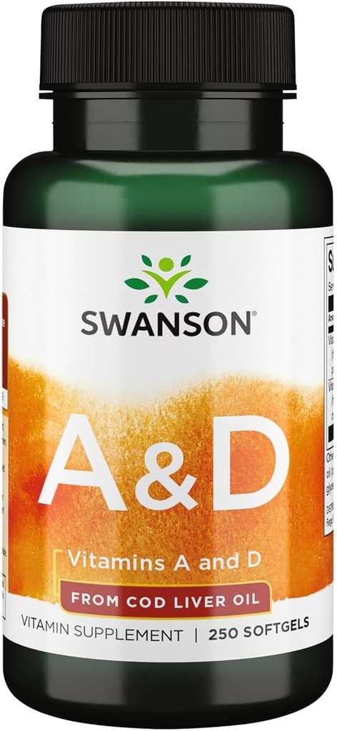 Swanson Vitamine A & D Huid Oog Immuunsysteem Gezondheid 250 Sgels