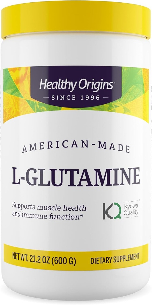 Healthy Origins L-Glutamine (American-Made, Non-GMO), 21.2 Ounce
