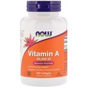 Nu Foods Vitamine A, 25000 IE van Visleverolie, 250 Softgels (verpakking van 2)