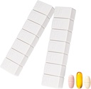 2Pack Weekly pil Organizer, Extra Large 7 Days pil koffers reizen dagelijks pil Box voor visolie, Calcium tabletten supplementen en andere vitamine pil